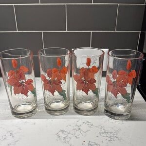 Floral Glass Tumbler